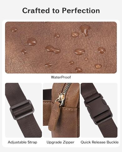 CHOLISS Fanny Packs for Women and Men, Belt Bag for Women, Crossbody Vegan Leather Fashion Waist Packs whith Adjustable Strap(Brown) in Saudi Arabia