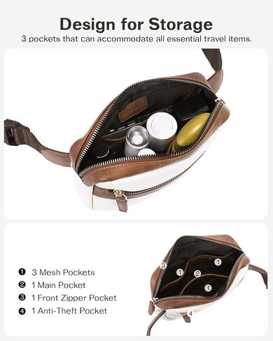 CHOLISS Fanny Packs for Women and Men, Belt Bag for Women, Crossbody Vegan Leather Fashion Waist Packs whith Adjustable Strap(Brown) in Saudi Arabia
