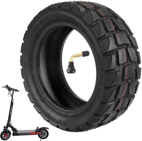 80/65-6 Off-Road Vacuum Tire, 10x3 255x80 Off Road Tubeless Tire, 10 Inch Electric Scooter Replacement Tire, With Tire Air Valve, for Nanrobot D4+/D5+/D6+/Apollo Pro/Varla Eagle One Electric Scooter in Kuwait