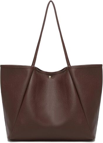 Dreubea Large Leather Tote Bag for Women - Big Work Bag, Spacious Minimalist Handbag, Tote Handbag for Office in Kuwait