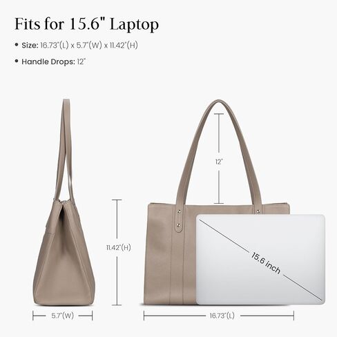 befen Genuine Leather Laptop Tote Bag for Women, Womens 15.6 Inch Computer Bags Work Totes Purse Shoulder Purses Handbags in Saudi Arabia