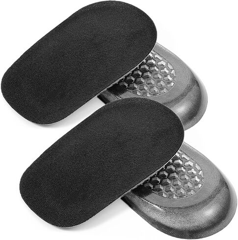 2 Pairs 1/2 Inch Silicone Heel Lifts for Shock Absorption, Heel Pads Cushions Height Increasing Insoles Soft Shoe Lifts for Women Men Comfort Half Foot Insoles for Uneven Legs Heel Pain in Saudi Arabia