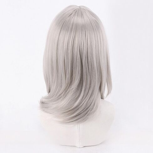 Iseri anime cosplay wig burgundy buns hair hair with bangs incthetic fiber bift for halloween party in Kuwait