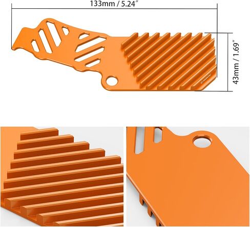 ألومنيوم خلفي الفرامل الفرجار بالزجار المبرد التبريد المبرد مع 690 ENDURO R 2009-2023 ، 690 SMC R 2014-2024 ، متوافق مع Husqvarna 701 ENDURO R/Supermoto 2016-2023 ، CNC ، Orange ، راجع التزامن in Kuwait