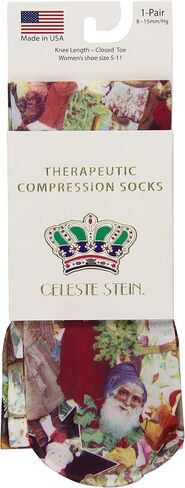 Red Moby Celeste-Stein-CMPS-2-2019 Womens 15-20 mmHg Compression Sock - Regular-Skulldugary Black White in Kuwait