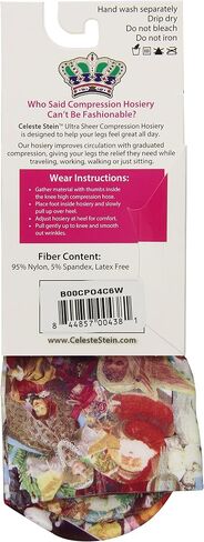 Red Moby Celeste-Stein-CMPS-2-2019 Womens 15-20 mmHg Compression Sock - Regular-Skulldugary Black White in Kuwait
