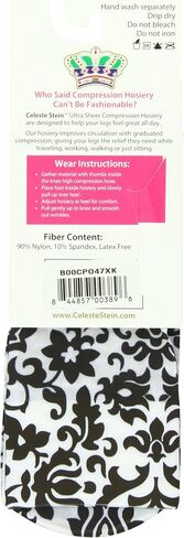 Red Moby Celeste-Stein-CMPS-2-2019 Womens 15-20 mmHg Compression Sock - Regular-Skulldugary Black White in Kuwait