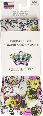 Red Moby Celeste-Stein-CMPS-2-2019 Womens 15-20 mmHg Compression Sock - Regular-Skulldugary Black White in Kuwait