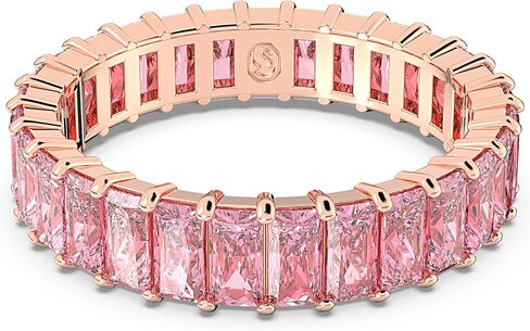 Swarovski Matrix ring, Baguette cut, Clear, Rhodium Finish in Saudi Arabia