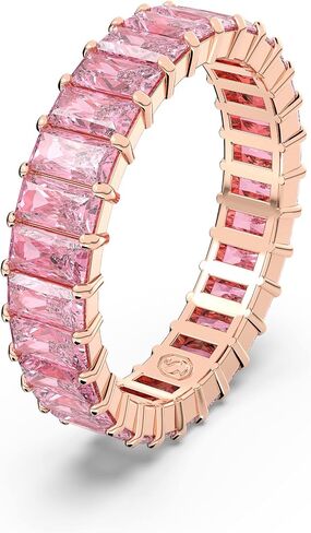 Swarovski Matrix ring, Baguette cut, Clear, Rhodium Finish in Saudi Arabia