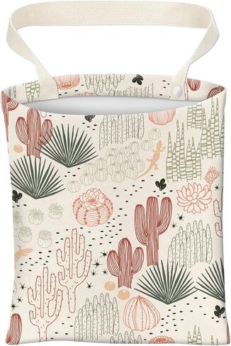 Car Trash Can, Cute Car Trash Bag, Hanging Car Organizer and Storage Bag, Trash Bin for Car Accessories, Vehicle, Travelling, Camping Colorful Cactus in Kuwait