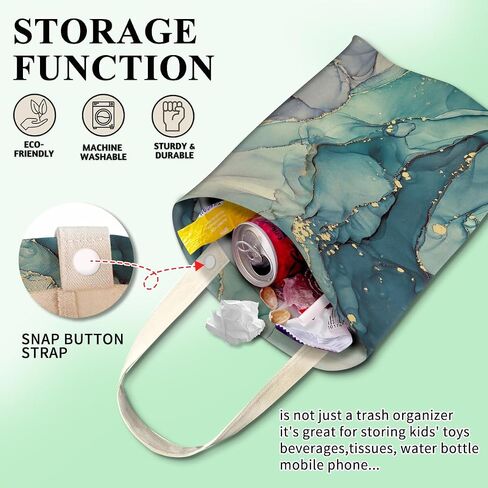 Car Trash Can, Cute Car Trash Bag, Hanging Car Organizer and Storage Bag, Trash Bin for Car Accessories, Vehicle, Travelling, Camping Colorful Cactus in Kuwait