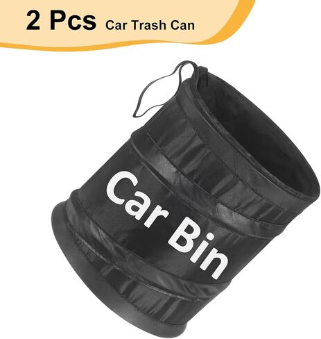 تعاني من قيام Harfington CAN Trash 0.9 جالون قابلة للطي مقاومة للتسرب من Oxford Cloth Garbage منظم محمولة صناديق القمامة الشاحنة المضادة للماء لشاحنة السيارات الأمامية in Kuwait