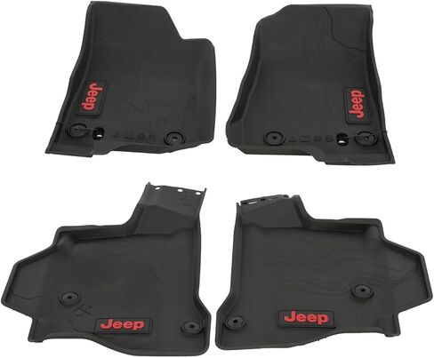 Mopar Jeep Gladiator Front & Rear Complete Set of 4 Rubber Floor Mats OEM in Saudi Arabia