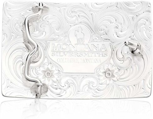 Montana Silversmiths Men's Silver Antiqued Celtic Knot Buckle Silver One Size in Saudi Arabia