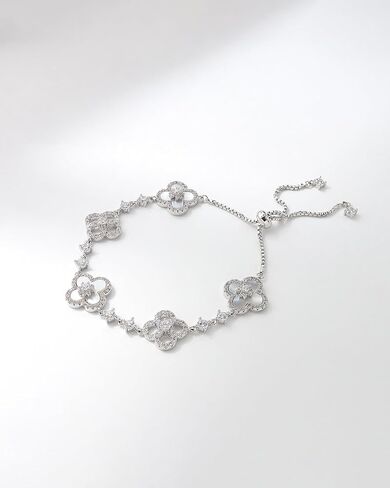 Charm Clover Bracelet CZ Silver Gold Bracelets for Women in Saudi Arabia
