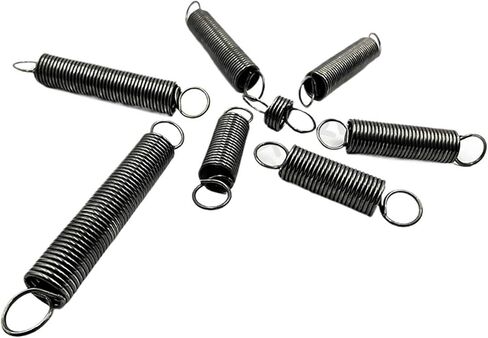 Mdingbao-Extension Springs Wire Diameter 1.0mm Spring Steel S Hook Cylindroid Helical Pullback Extension Springs, 10Pcs, Good Stretching Ability(90mm,10mm) in Saudi Arabia