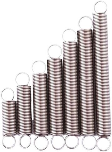 Mdingbao-Extension Springs Tension Spring 304 Stainless Steel 1mm Small Dual Hook Wire Diameter 1.0mm OD 10mm Long L25/30/ 55/60/70/80/100mm, 5pc, Good Stretching Ability(80mm) in Saudi Arabia