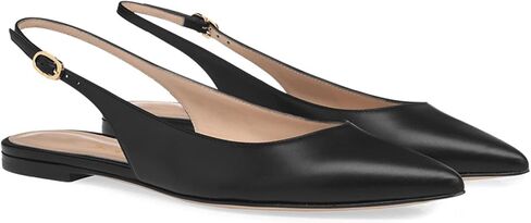 FOWT Simple Closed Pointed Toe Slingback Buckle Strap Womens Flats Comfort Casual Daily Mules Shoes Ladies Slip on Sandals for Dressy Driving Commuting Travel, US Size 4-16 M in Kuwait