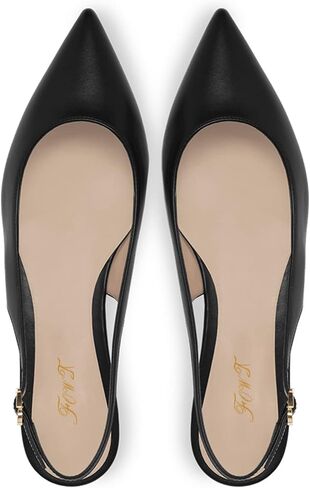 FOWT Simple Closed Pointed Toe Slingback Buckle Strap Womens Flats Comfort Casual Daily Mules Shoes Ladies Slip on Sandals for Dressy Driving Commuting Travel, US Size 4-16 M in Kuwait