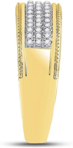 المجوهرات من Lux 10K Gold Gold Her Round Diamond Square مطابقة الزفاف 5/8CTW ، حجم المرأة 5-9 ، الحجم رجالي 8-12 in Saudi Arabia