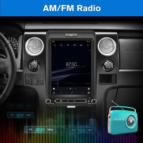 [4GB+64GB] for Ford F150 Radio Upgrade 2013-2014, Android 13 8 core Stereo System, T Style12.1 inch Touch Screen, Built in CarPlay and Android Auto in Kuwait
