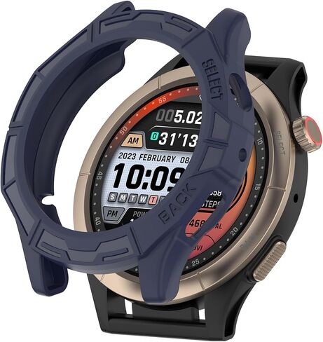 Chofit Intended for Amazfit Cheetah/Cheetah Pro Case Soft TPU Rugged Shock Proof Bumper Protective Shell Smartwatch Accessories for Amazfit Cheetah Cover (Black) in Kuwait