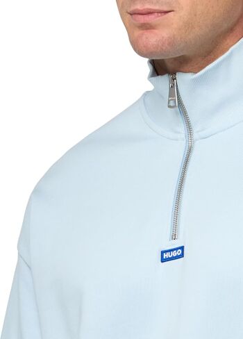 HUGO Men's Twill French Terry Quarter Zip Sweatshirt in Saudi Arabia
