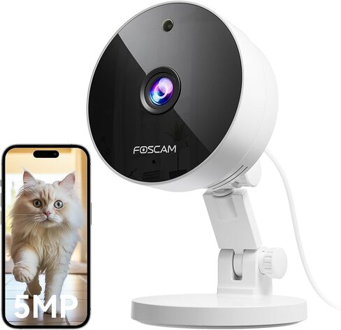 FOSCAM IP Camera with 3K/5M QHD Resolution, Dual-Band Wi-Fi in Kuwait