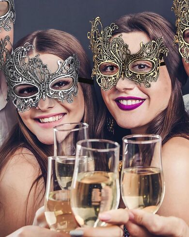 Jovitec 6 قطع Mardi Gras Mask Masselored Masquerade أقنعة عتيقة عتيقة للرجال in Saudi Arabia