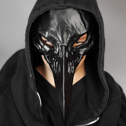 Plague Doctor Mask Long Nose Raven Bird Skeleton Masquerade Mask Steampunk Cosplay Halloween Bird Costume Mask in Saudi Arabia