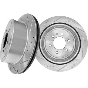 PM Auto Rear Drilled Slotted Brake Disc Rotors 348mm For 2011 Ford F-150 in Saudi Arabia