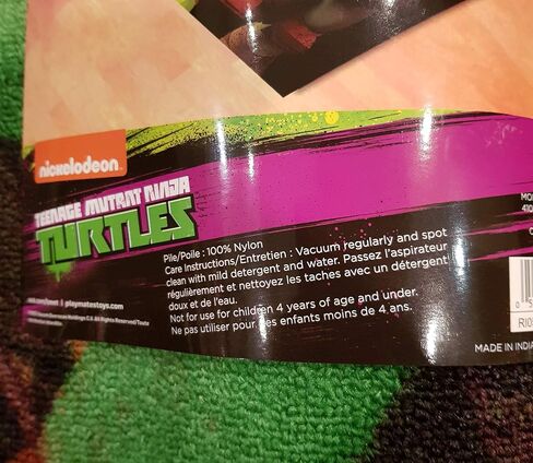 Teenage Mutant Ninja Turtles Decorative Brug Kids Floor حصيرة 39.5 × 54 بوصة ، ألوان متعددة in Saudi Arabia