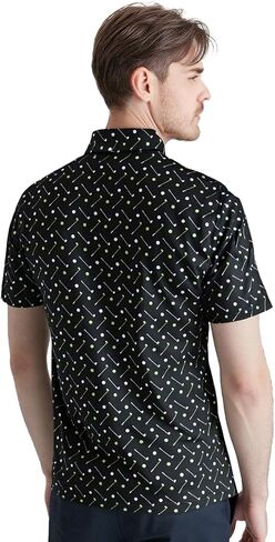 Golf Polos for Men, Moisture Wicking Dry Performance Mens Polo Shirts Short Sleeve Casual Printed Collared Summer in Saudi Arabia
