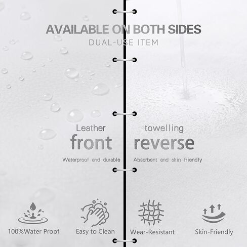 CAR PASS Leather & Towel Car Seat Cover Waterproof Sweat Car Seat Towel Cover, Universal Fit for Cars Truck SUV, Bucket Seat Protector for Dog Kids Gym Workout, 1 Pack, White in Saudi Arabia