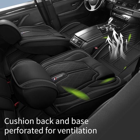 Car Seat Covers 5-Piece Premium for Mercedes-Benz A-Class 2019-2022 Waterproof Nappa Leather Seat Covers with Lumbar Support & Anti-Slip | Airbag Safe Design（Black-Deluxe） in Saudi Arabia
