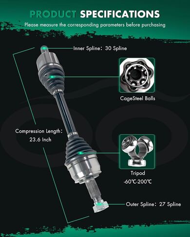 Scitoo الأمامي اليسار اليسرى CV Axle Sheaft Assembly من أجل Jeep Compass 2.4L NCV82055،68287865AA in Saudi Arabia