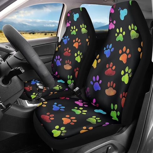GIFTPUZZ Durable Washable Halloween Spider Web Car Seat Covers 2pc Front Seat Only Ultra-Soft Universal Auto Drive Seat Protector Cover Anti-Slip Interior Accessories Saddle Blanket Seat Cover in Saudi Arabia