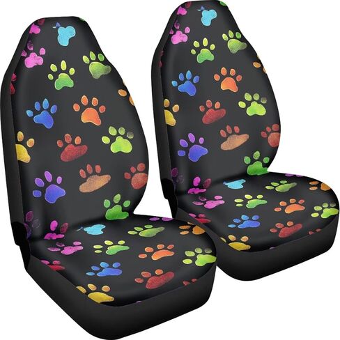 GIFTPUZZ Durable Washable Halloween Spider Web Car Seat Covers 2pc Front Seat Only Ultra-Soft Universal Auto Drive Seat Protector Cover Anti-Slip Interior Accessories Saddle Blanket Seat Cover in Saudi Arabia