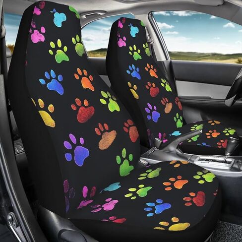 GIFTPUZZ Durable Washable Halloween Spider Web Car Seat Covers 2pc Front Seat Only Ultra-Soft Universal Auto Drive Seat Protector Cover Anti-Slip Interior Accessories Saddle Blanket Seat Cover in Saudi Arabia