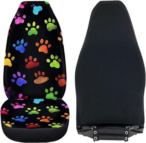 GIFTPUZZ Durable Washable Halloween Spider Web Car Seat Covers 2pc Front Seat Only Ultra-Soft Universal Auto Drive Seat Protector Cover Anti-Slip Interior Accessories Saddle Blanket Seat Cover in Saudi Arabia