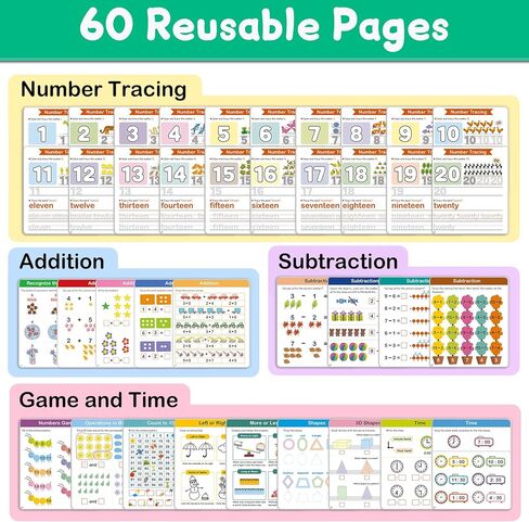 أنشطة التعلم في مرحلة ما قبل المدرسة، كتاب تتبع الحروف للأطفال، مصنف ما قبل رياض الأطفال، كلمات البصر، ألعاب مونتيسوري التعليمية الأبجدية للأطفال الصغار 3 4 5 6 سنوات in Kuwait
