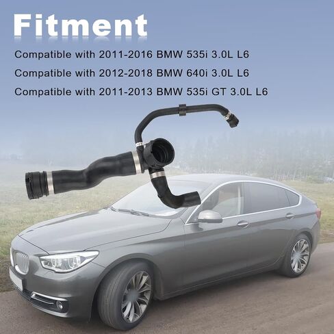 خرطوم سائل تبريد الرادياتير JDMON مع خرطوم التهوية متوافق مع BMW 535I 2011-2016 535I GT 2011-2013 F12/F13 640I 2012-2018 L6 3.0L براديات برودلان بديل استبدال 51580 17127580957 in Saudi Arabia