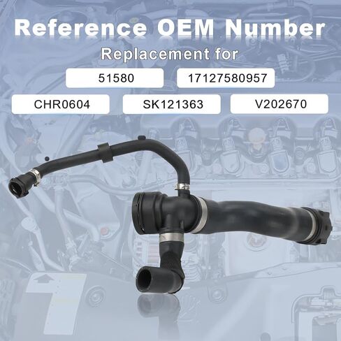 خرطوم سائل تبريد الرادياتير JDMON مع خرطوم التهوية متوافق مع BMW 535I 2011-2016 535I GT 2011-2013 F12/F13 640I 2012-2018 L6 3.0L براديات برودلان بديل استبدال 51580 17127580957 in Saudi Arabia
