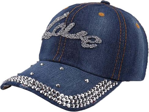 قبعة البيسبول DENESTONE RHINESTONE للنساء للأزياء شمس القبعة المعدنية بوكيل قابلة للتعديل بلينغ الماس مسافر in Kuwait