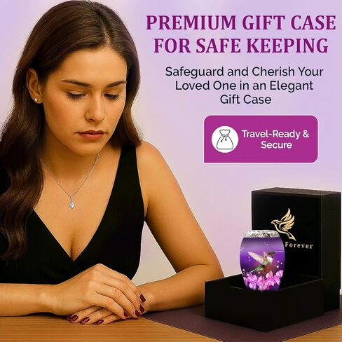 الجرار التذكارية السوداء - الجرار الصغيرة للرماد البشري مجموعة من 4 مع صندوق وحقيبة - جرة حرق الجثث الصغيرة المصنوعة يدويًا - تكريم أحبائك مع الجرة التذكارية للرماد للبالغين الصغيرة - الجرة السوداء للبالغين والرضع in Kuwait