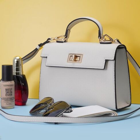 حقيبة كروس من الجلد والمحافظ للنساء - حقائب يد الكتف الفاخرة مع حقيبة جسم عبر حزام قابل للتعديل in Kuwait