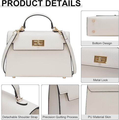 حقيبة كروس من الجلد والمحافظ للنساء - حقائب يد الكتف الفاخرة مع حقيبة جسم عبر حزام قابل للتعديل in Kuwait