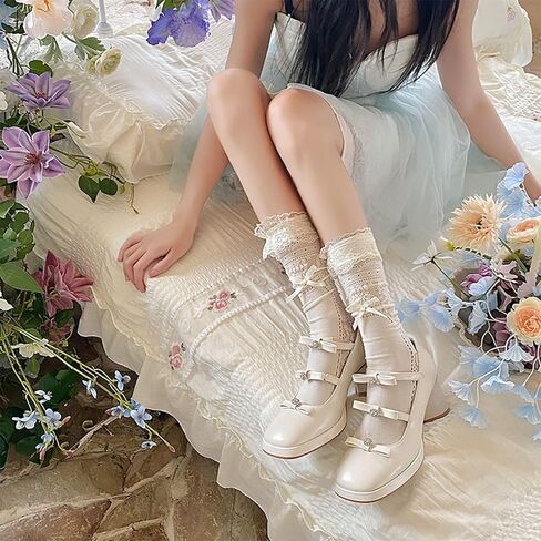 Benefeet Sox إمرأة جوارب شبكية القوس جوارب عالية في الركبة الدانتيل شبكة جوارب طويلة إلى الركب يتوهم لطيف القوس طويل جوارب أنبوبية in Saudi Arabia