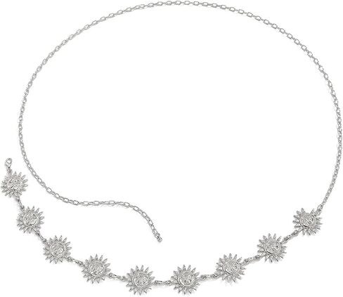 Simple Sunflower Waist Chain Belt Bikini Sun Waist Chains Jewelry Summer Beach Belly Chain Metal Link Chain Belt for Women in Saudi Arabia